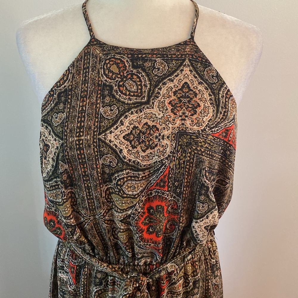 Express Multicolor Patterned Halter Dress - Picture 2 of 14